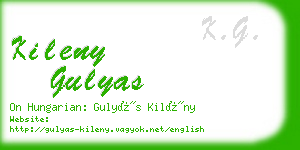 kileny gulyas business card
